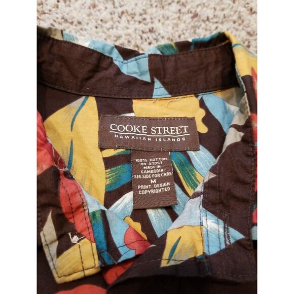 Vintage Cooke Street MED Hawaiian Aloha Tropical Camp Shirt Short Sleeve Cotton - Picture 5 of 6